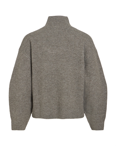 Vila - VISia High Neck Pulover Strik - Falcon 